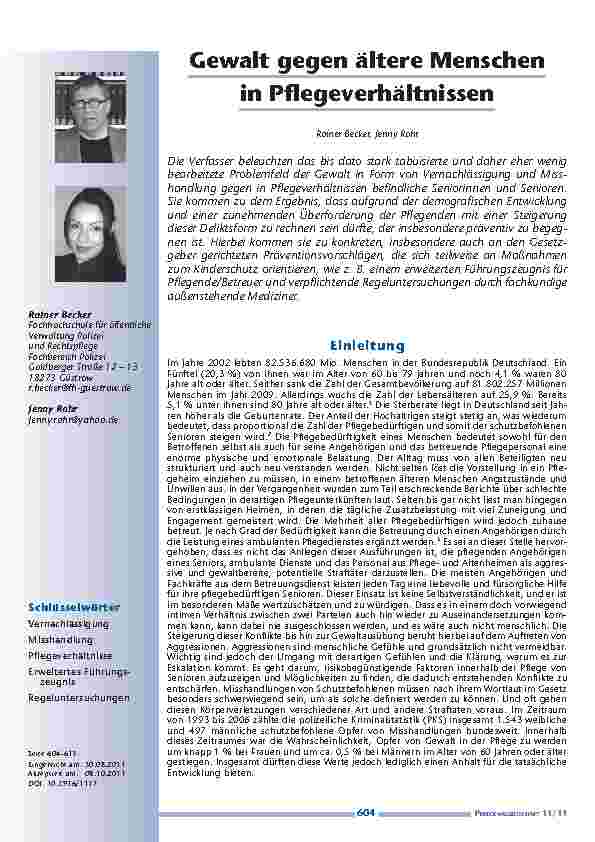 [doc_201183] Gewalt gegen ältere Menschen in Pflegeverhältnissen