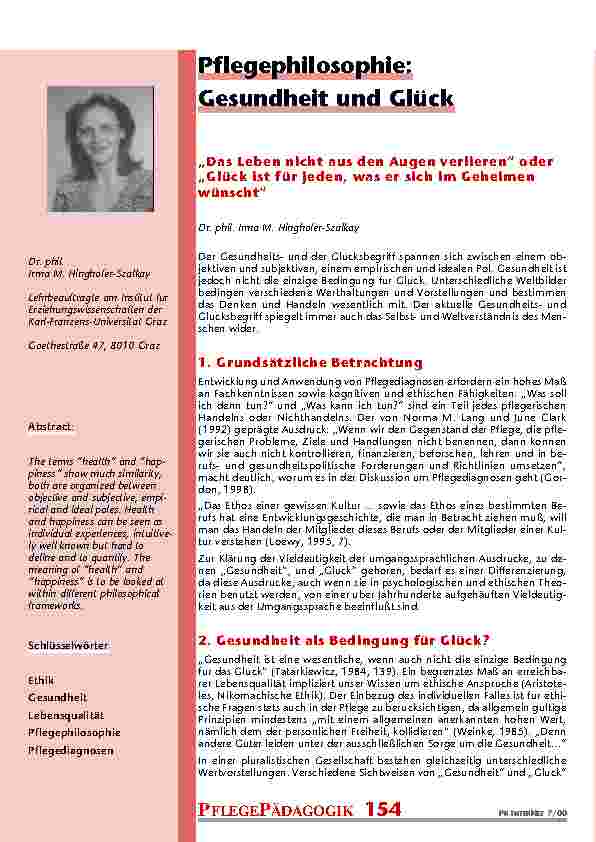 [doc_200972] Pflegephilosophie: Gesundheit und Glück