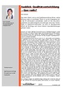 Ausblick: Qualitätsentwicklung – Quo vadis?