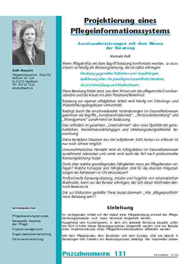[doc_200787] Projektierung eines Pflegeinformationssystems