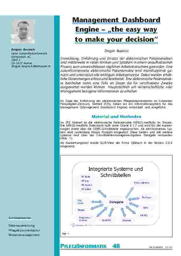 [doc_200707] Management DashboardEngine – „the easy wayto make your decision“