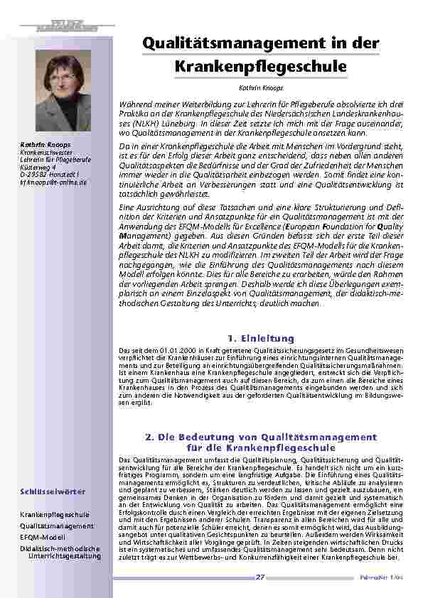 [doc_200693] Qualitätsmanagement in derKrankenpflegeschule