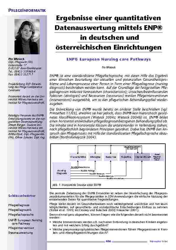 [doc_200631] Ergebnisse einer quantitativen Datenauswertung mittels ENP® in deutschen und österreichischen Einrichtungen
