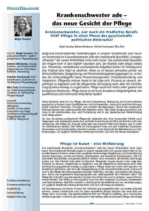 [doc_200438] Krankenschwester ade –das neue Gesicht der Pflege