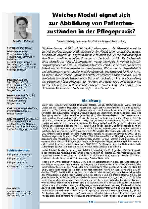 [doc_200031] Welches Modell eignet sich zur Abbildung von Patientenzuständen in der Pflegepraxis?