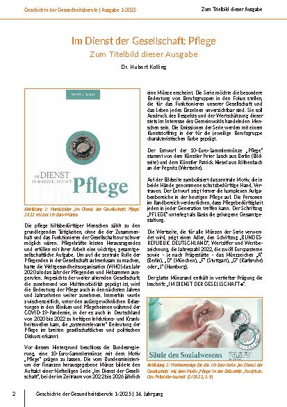[doc_326251] Im Dienst der Gesellschaft: Pflege Zum Titelbild dieser Ausgabe