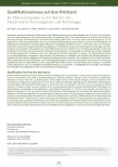[doc_239417] Qualifikationsniveau auf dem Prüfstand: Ein Diskussionspapier zu den Berufen der Medizinischen Technologinnen und Technologen