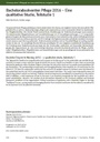 Bachelorabsolventen Pflege 2016 – Eine qualitative Studie, Teilstudie 1