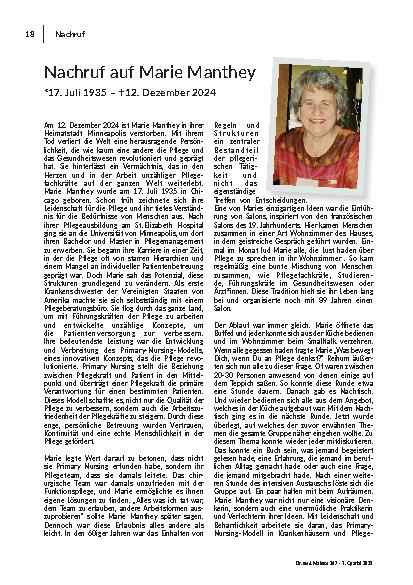 [doc_325165] Nachruf auf Marie Manthey