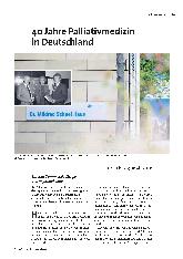 40 Jahre Palliativmedizin in Deutschland