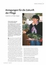 Anregungen für die Zukunft der Pflege - Gedenken an Hilde Steppe