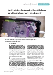 Mit beiden Beinen im Berufsleben und trotzdem noch studieren?