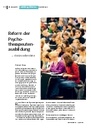 Reform der Psychotherapeutenausbildung
