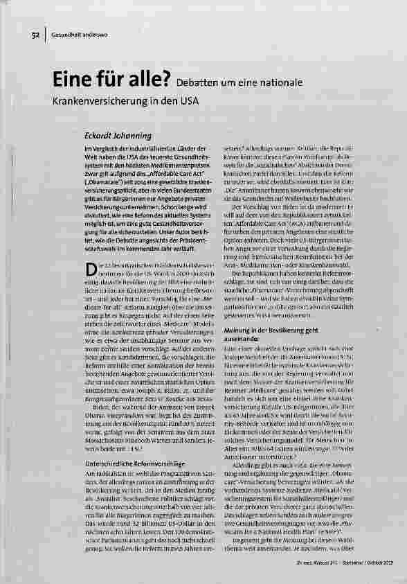 Eine für alle?