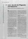 2020 das Jahr der Pflegenden und Hebammen