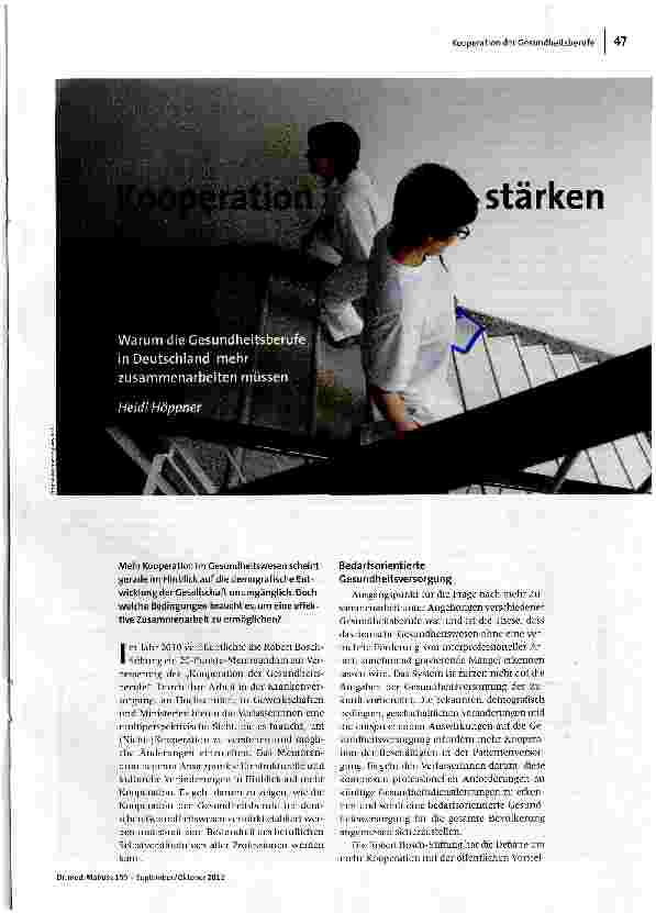 Kooperation stärken