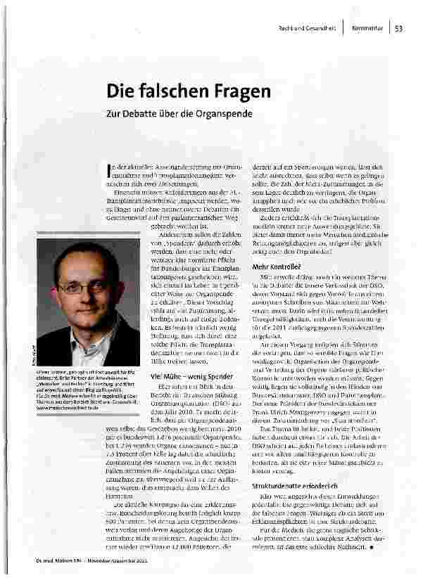 Die falschen Fragen