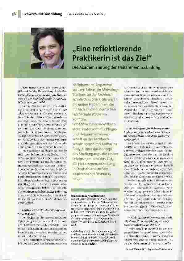 [doc_119921] „Eine reflektierende Praktikerin ist das Ziel