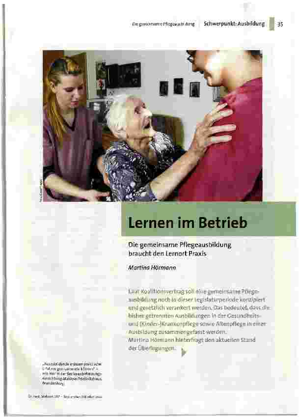 Lernen im Betrieb