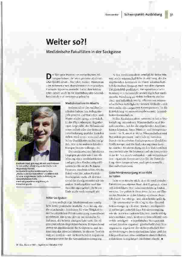 Weiter so?!