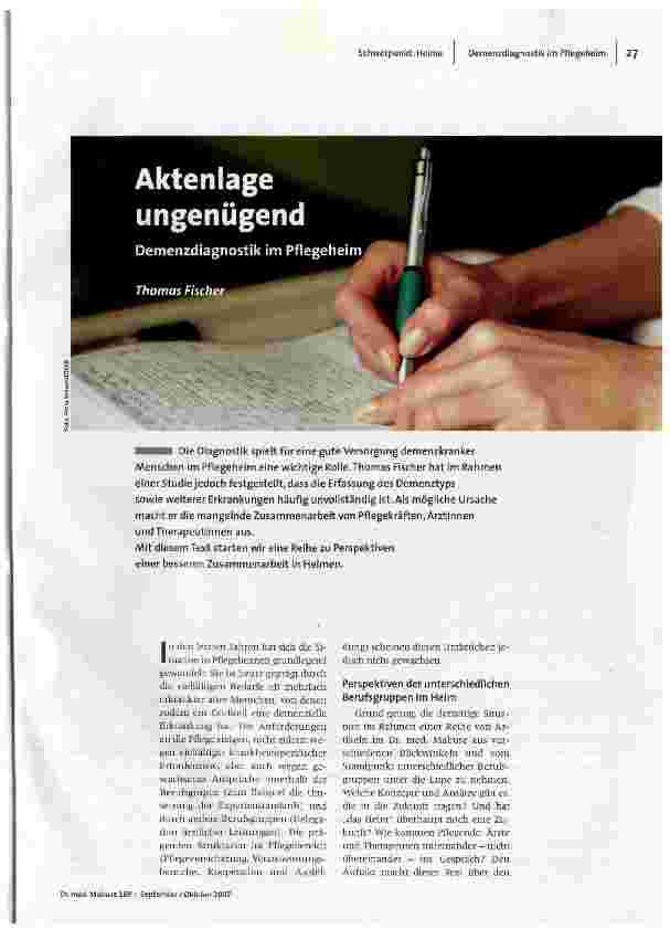 Aktenlage ungenügend