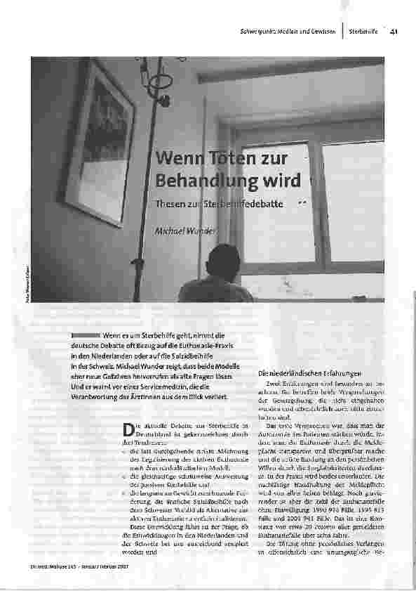 Wenn Töten zur Behandlung wird