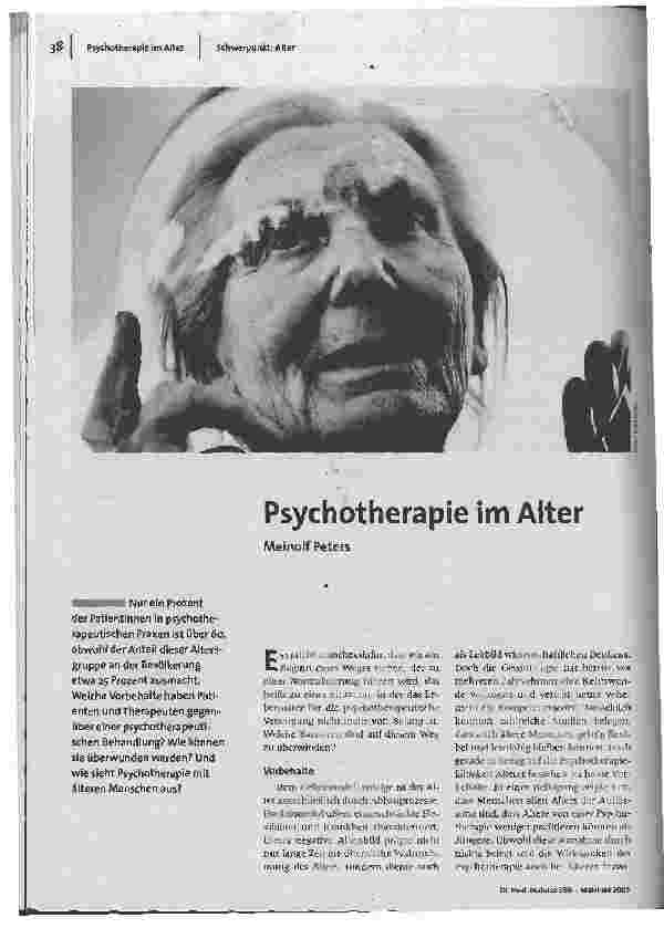 Psychotherapie im Alter