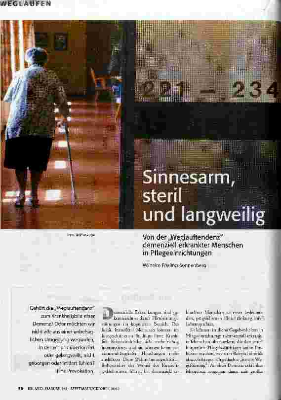 Sinnesarm, steril und langweilig