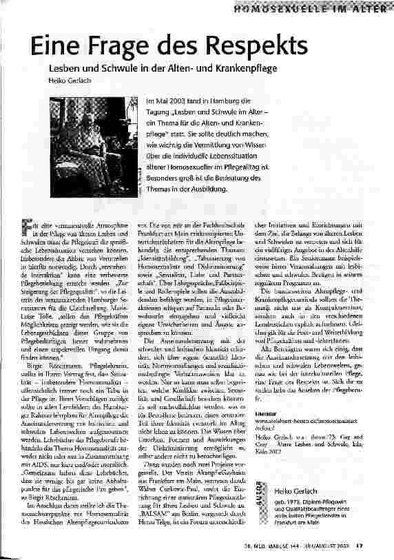Eine Frage des Respekts
