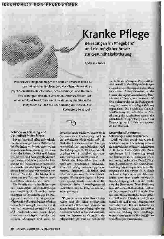 Kranke Pflege
