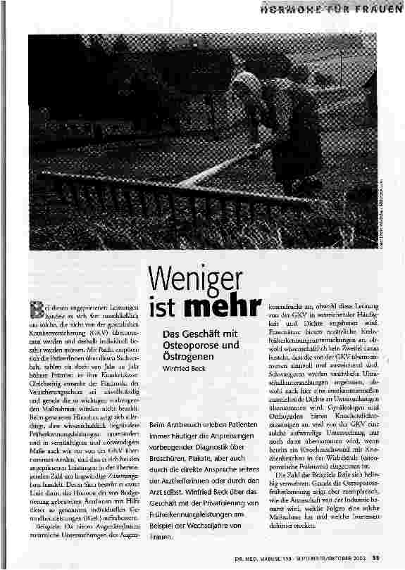 Weniger ist mehr
