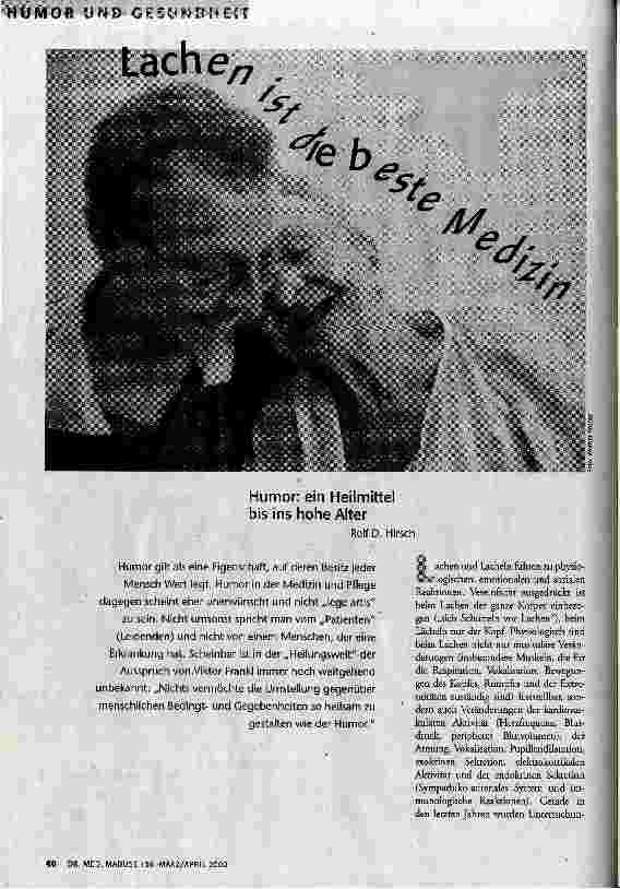 Lachen ist die beste Medizin Humor: ein Heilmittel bis ins hohe Alter