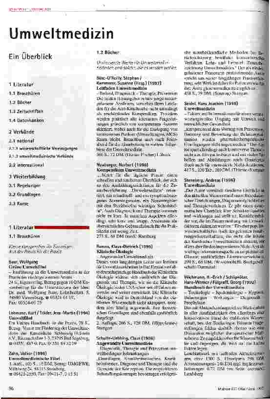 Umweltmedizin Ein Überblick