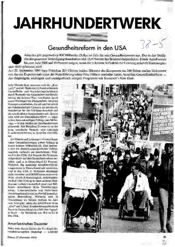 Jahrhundertwerk Gesundheitsreform in den USA