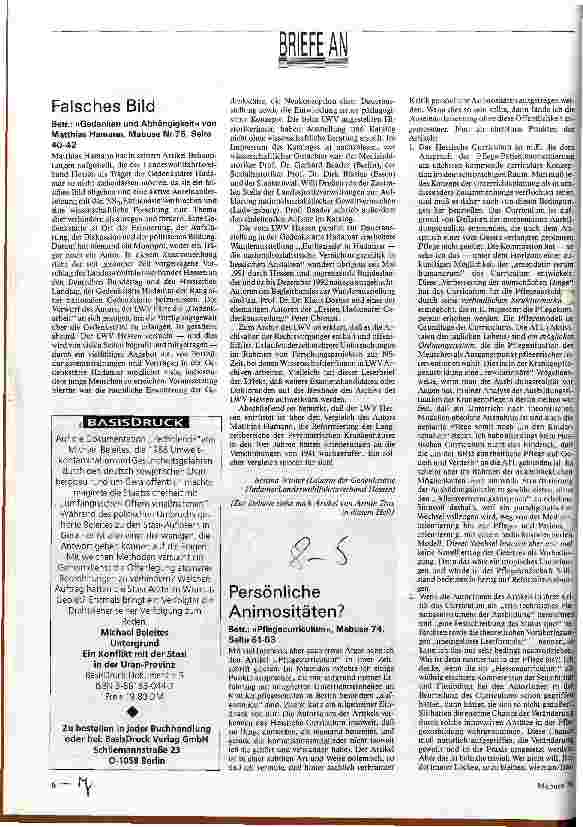 Persönliche Animositäten?