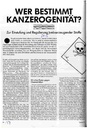 Wer bestimmt Kanzerogenität? Zur Einstufung und Regulierung krebserzeugender Stoffe