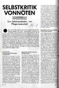 Selbstkritik vonnöten Zum Selbstverständnis von Pflegewissenschaft