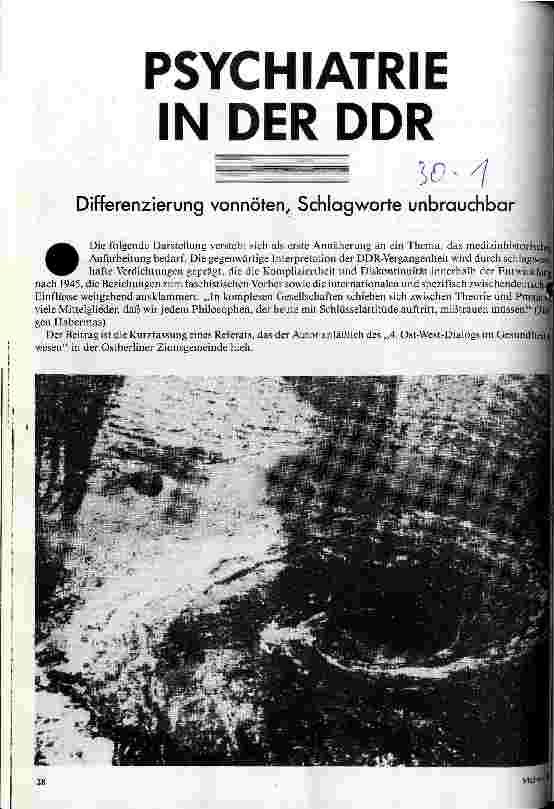Psychiatrie in der DDR Differenzierung vonnöten, Schlagworte unbrauchbar