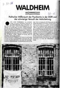 Waldheim - Politischer Mißbrauch der Psychiatrie in der DDR und der schwierige Versuch der Aufarbeitung