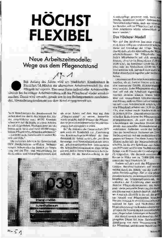 Höchst flexibel Neue Arbeitsmodelle: Wege aus dem Pflegenotstand