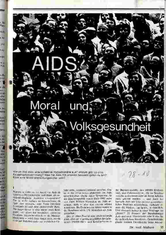 AIDS Moral und Volksgesundheit