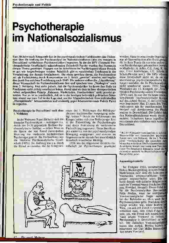 Psychotherapie im Nationalsozialismus
