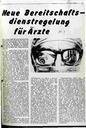 Neue Bereitschaftsdienstregelung für Ärzte