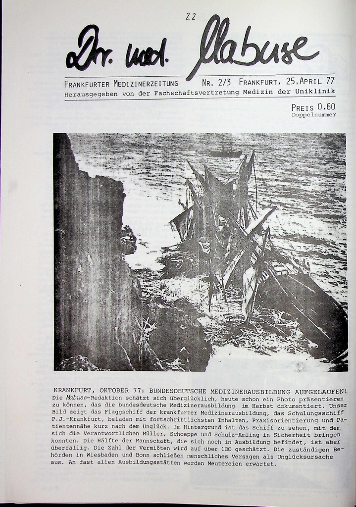 [doc_772885] Dr. med. Mabuse Heft 2-3 1977 – Zeitschrift für alle Gesundheitsberufe