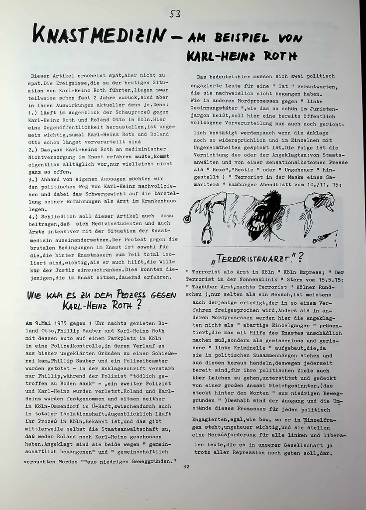 [doc_772883] Knastmedizin am Beispiel von Karl-Heinz Roth – Zeitschrift für alle Gesundheitsberufe