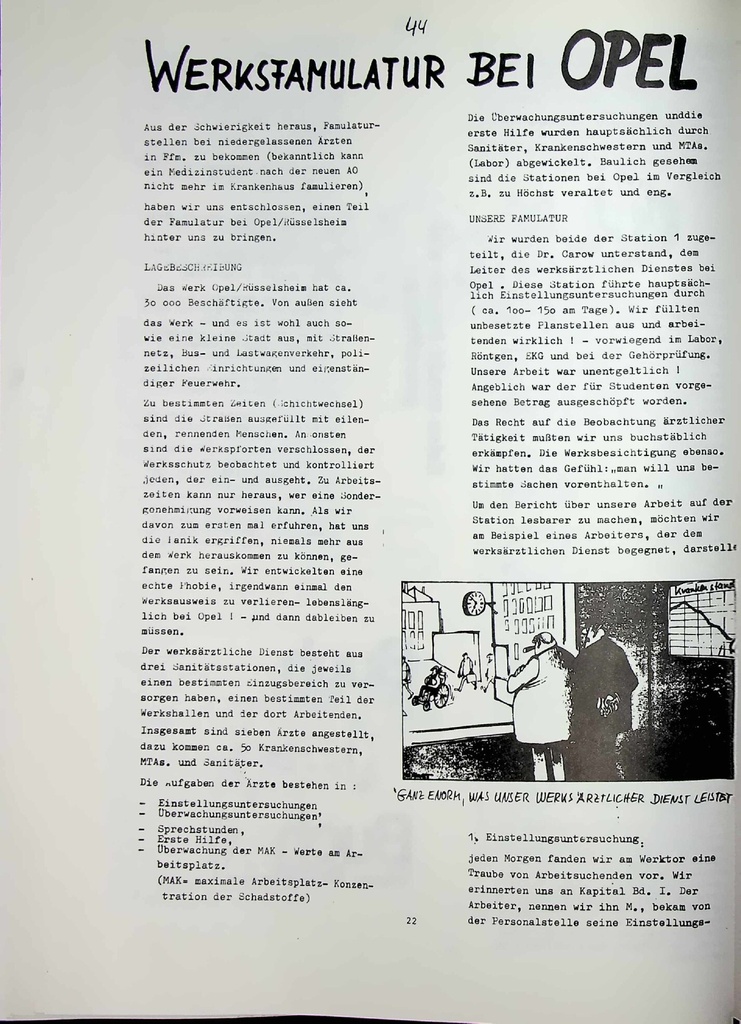 [doc_772880] Werksfamulatur bei Opel – Zeitschrift für alle Gesundheitsberufe