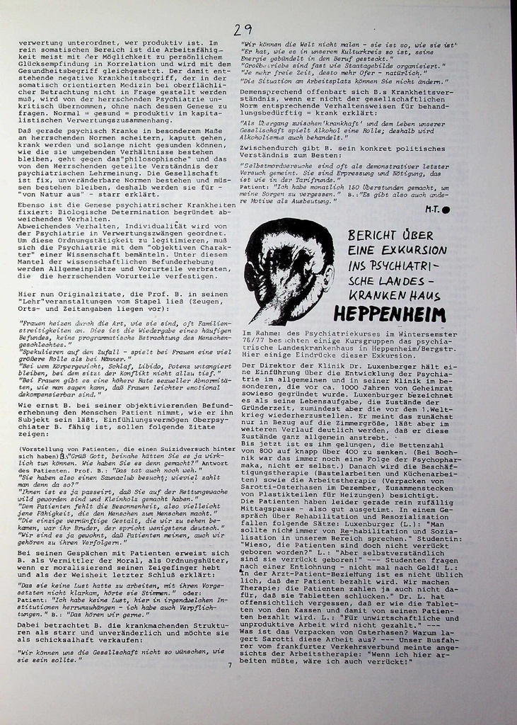 [doc_772875] Bericht über eine Exkursion ins Psychiatrische Landeskrankenhaus Heppenheim – Zeitschrift für alle Gesundheitsberufe
