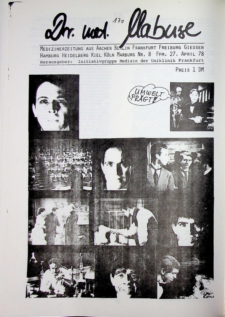 Dr. med. Mabuse Heft Nr. 8-1978 – Zeitschrift für alle Gesundheitsberufe
