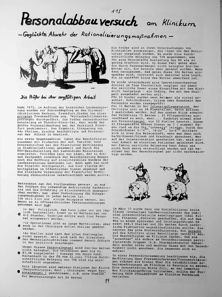 [doc_772939] Personalabbauversuch am Klinikum – Zeitschrift für alle Gesundheitsberufe