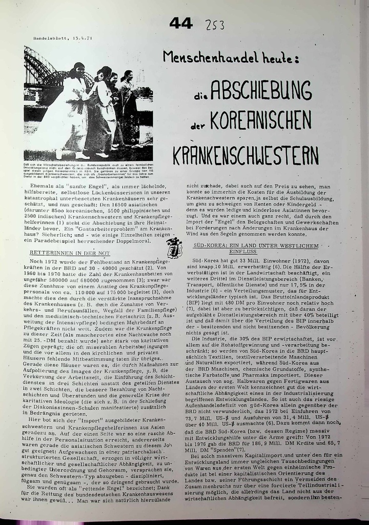 [doc_772988] Menschenhandel heute: Die Abschiebung der koreanischen Krankenschwestern – Zeitschrift für alle Gesundheitsberufe